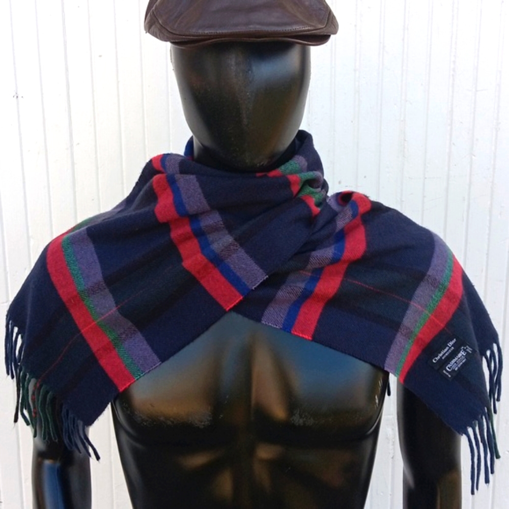 Christian Dior Monsieur Cashmaire Tartan Plaid Scarf (UNISEX) - Picture 14 of 17